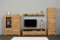 Woodline Wohnwand Basel Set VI Wildeiche Massivholz geölt gewachst 4-teilig