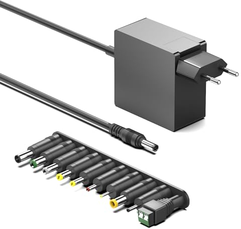 HKY DC 12V 3A 2A AC/DC Adapter Netzteil Ladegerät für Medion Akoya S2218 2217 E2213 MD, Trekstor Primebook C13 P14 C11 LTE WiFi Volks Laptop Trekstore Primetab T13B P14B-P064 Massagegeräte Alarmanlage