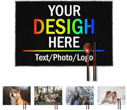 Personalisierte Tischsets, individuelle Tischsets, 4er-Set, Esstischzubehör, hitzebeständig, schmutzabweisend, rutschfest, Tischsets aus Canvas für Küche, Esszimmer, Restaurant, Party und Hotel