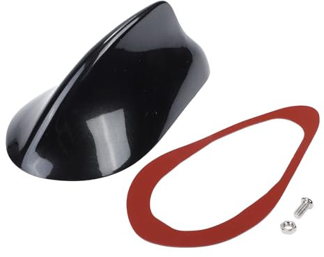 Partuto 1 Pcs Universal Front Shark Fin Antenna Cover Signal Roof Aerial for Car SUV Truck Offroad ABS Material with Adhesive Base Pearl Black