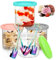 ARJDXDP 4 Pcs Ice Cream Tubs, Creami Pint Containers Replacement for Ninja Creami Pints and Lids, Creami Accessories Compatible with Ninja Creami NC301, NC300, NC300EU, NC300UK, NC299AMZ, 16 OZ/1.4L