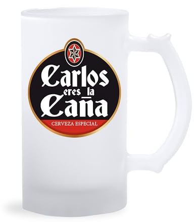 Jarra de Cerveza Personalizada – Regalo Original para Hombre y Mujer – Ideal para el Día del Padre y Ocasiones Especiales – Cristal Mate – 500 ml