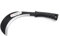 LI JIN Mezzaluna falce 180 mm, acciaio al carbonio, lunghezza totale 33 cm, lunghezza lama 18 cm, peso 100 g, ideale per giardinaggio e taglio erbacce n. 2318 (nero-1)