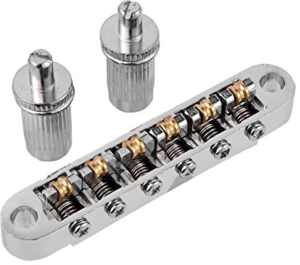 Guitar Bridge Acoustic Strings Pins Parts Tremolo String Pegs Saddle Bone Electric Nut Telecaster Accessories Bass Saddles Guyker Pin Tuning Wilkinson Bridges (Silver)