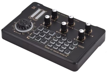 TsoLay Live Streaming Sound Card Audio Recording Professional Sound Card Mixer with DJ Mixer Voice Changer Wireless Audio Interface