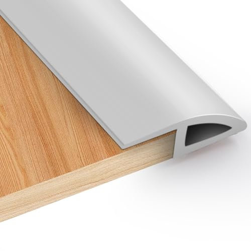 Self Adhesive Door Threshold Strips, 10mm × 2m Ramp Transition Trim Suitable for Height Gaps 5–10mm, Threshold Strips for Doorways