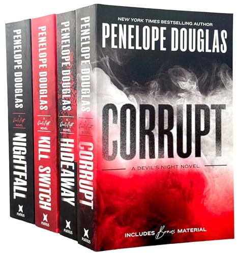 Devil's Night Series By Penelope Douglas 4 Books Collection Set (Corrupt, Hideaway, Kill Switch & Nightfall)
