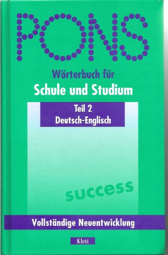 PONS Wörterbuch für Schule und Studium, Deutsch-Englisch, Teil II