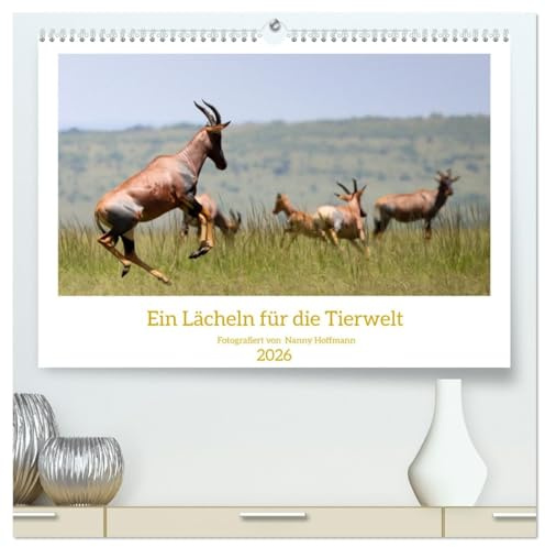 Ein Lächeln für die Tierwelt (hochwertiger Premium Wandkalender 2026 DIN A2 quer), Kunstdruck in Hochglanz: Portraits von Tieren in ihrem Lebensraum (CALVENDO Tiere)