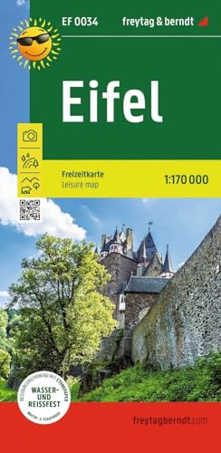 freytag & berndt Freizeitkarte Eifel 1:170.000: mit touristischen Infos auf Rückseite, wasserfest und reißfest