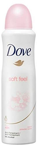 6 x Dove Deospray Women Soft Feel - 48h / 0% Alcohol/Anti-Perspirant - 150 ml