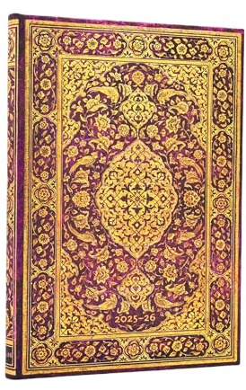 2026 The Orchard (Persian Poetry) Midi 18-month Horizontal Hardcover Flexi Dayplanner 2025-2026 (Elastic Band Closure): Kalendarz 18-miesięczny