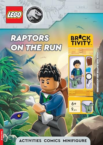 LEGO® Jurassic World™: Raptors on the Run Activity Book (with Kenji minifigure, baby raptor and accessories) (LEGO® Minifigure Activity)