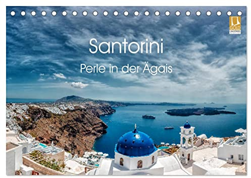 Santorini - Perle in der Ägais (Tischkalender 2026 DIN A5 quer), CALVENDO Monatskalender: Auf fotografischer Entdeckungsreise durch Santorini (CALVENDO Orte)