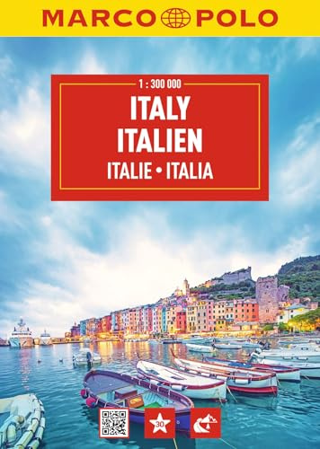MARCO POLO Reiseatlas Italien 1:300.000: Straßenatlas und Autoatlas mit Europa in 1:4,5 Mio. Spiralbindung