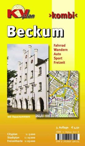 Beckum: 1:15.000 Stadtplan mit Freizeitkarte 1:25.000 incl. Rad- und Wanderwegen, Cityplan 1:5.000
