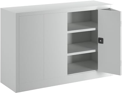 Pavoy | Falttürenschrank | Höhe 1000 mm | Breite 1500 mm | Tiefe 500 mm | grau