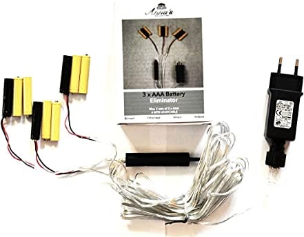 Coen Bakker Batterie Netzteil Adapter 3 x 3 AAA Micro Batterien 4,5V Wandler 4m Kabel Netzteil