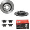 BREMBO BREMSSCHEIBEN Ø300mm + BREMSBELÄGE HINTEN FÜR VW GOLF 7 PASSAT 3G TOURAN