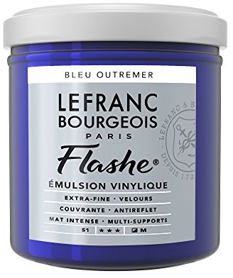 Lefranc & Bourgeois – Vinile acrilico colore, Extra Fine in vinile colore per artisti, blu oltremare, 125ml Tube - Vinylfarbe