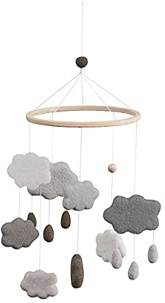 Sebra - Mobile - Windspiel - Wolken - Baumwolle - Ø 22 cm - Höhe 57 cm