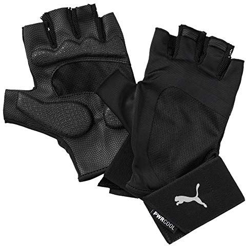 PUMA Herren Training Essential Premium Handschuhe, Black-Gray, Violett, Größe L
