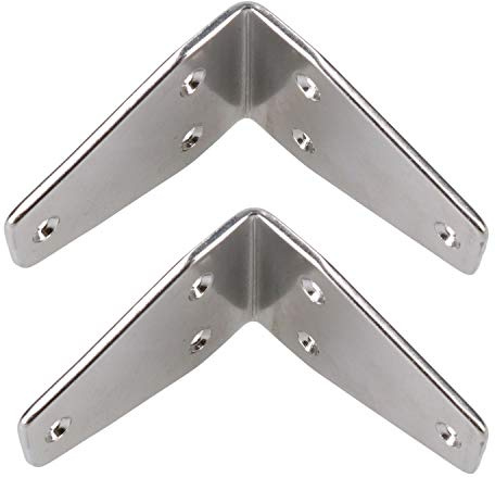 Heavy Duty Angle Bracket 90 Degree Brace Marine Stainless Steel 80mm x 50mm