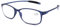 DOOViC Blaulichtfilter Computer Lesebrille Blau/Eckig Flexible Bügel Brille mit Stärke für Damen/Herren 1,0
