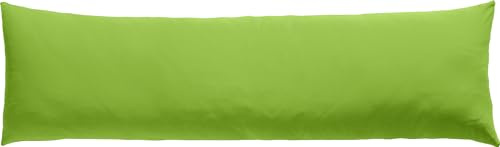 REDBEST Seitenschläferkissenbezug Single- Jersey San Francisco, apfelgrün Größe 40x200 cm - weiche Qualität, bügelfrei, praktischer Reißverschluss, 100% Baumwolle