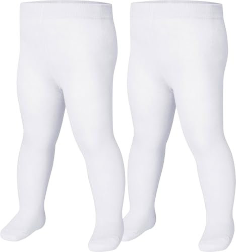 Playshoes Unisex Kinder Thermo-strumpfhose Warme Strumpfhose, Weiß Doppelpack, 62-68 EU