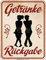Deko Blechschild für das WC - Getränkerückgabe