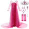 JerrisApparel Mädchen Prinzessin Pailletten ELSA Kostüm Kleid Festzüge Party Ankleiden (110, Rosa mit Zubehör)
