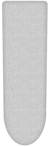 Vinsani Copriasse da stiro, misura XL, universale, con imbottitura in schiuma, 100% cotone, facile da montare, 140 x 52 cm, prodotto in UE, colore argento (asse da stiro non inclusa)