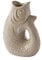 Gift Company - Kerzenleuchter, Kerzenständer - Monsieur Carafon - Keramik - Sandstone Beige - Maße (LxBxH): 9,8 x 6 x 12,7 cm