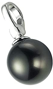 Giorgio Martello Milano Charm Muschelkern-Perle Grau, Silber 925 Grau, Onesize 925 Sterling Silber