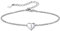 Armbänd mit Alphabet I Brief Armbänder S925 Silber Damen Armkettchen mit Buchstaben Herzen Initiale Fußkettchen 16cm+5cm Zierlich Herzen Initiale Armkette