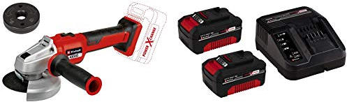 Einhell Smerigliatrice Angolare a Batteria AXXIO 18/115 Q Power X-Change+ 2X 3,0 Ah Power X-Change Starter Kit