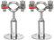 sourcing map Wall Mount Ceiling Mount Pipe Support, 304 Stainless Steel Adjustable Pipe Bracket Clamp for 19-22mm Pipe 2pcs