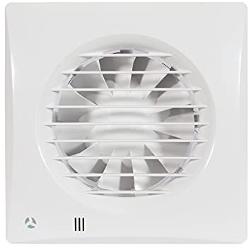 Airflow Aria Quiet 100 HT Extractor Fan with Humidity & Timer - 100mm/4- Energy Efficient 7.5W, 26.9 l/s, Low SFP 0.27W/L/s, 2-Years Warranty