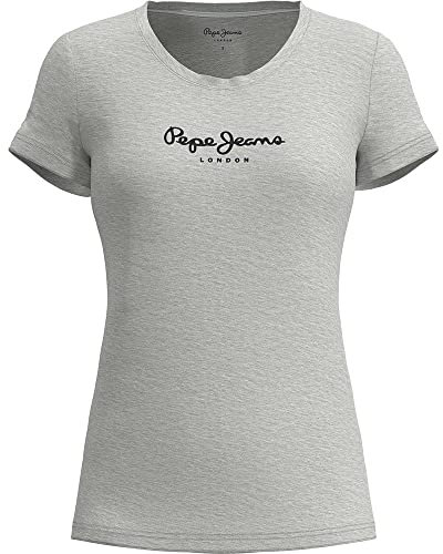 Pepe Jeans New Virginia Ss N, T-Shirt para Mujer, Gris (Grey Marl), XL