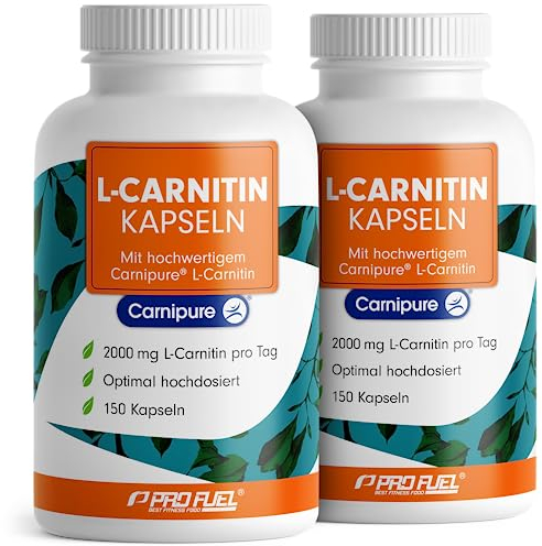 L-Carnitin hochdosiert - 300 L-Carnitin Kapseln - 2000 mg L-Carnitin aus 100% Carnipure® Carnitin - reines L-Carnitin in Premium-Qualität - ohne unerwünschte Zusätze - 100% vegan