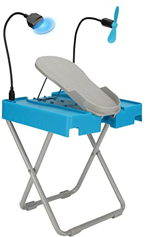 Reposapies, Apoya Pies, Reposapiés de Pedicura Antideslizante, Soporte de Pie de Pedicura Profesional Ajustable Plegable con Lupa LED Ventilador de Secado para Salón de Uñas Hogar