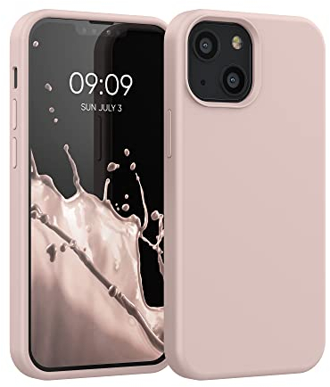 kwmobile Cover per iPhone 13 mini Custodia - Back Case per Smartphone in Silicone TPU - Protezione Gommata - coconut swirl