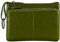 Lidwot Porte-monnaie en cuir véritable avec 3 fermetures éclair et porte-clés, vert militaire, Porte-monnaie avec porte-clés 3 fermetures éclair