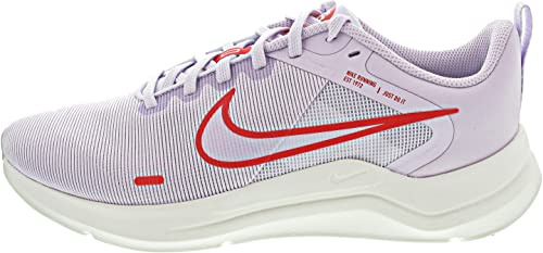 NIKE Women's Downshifter 12 Sneaker, Barely Grape/LT Crimson-Doll, 9 UK
