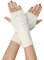FGFD&OU Fingerlose Handschuhe für Damen Gestrickte Halb Fingerhandschuhe Kurzer Strickhandschuhe Fäustlinge Handwärmer Handgelenkwärmer Armstulpen Handstulpen Pulswärmer (1Paar-Weiß)