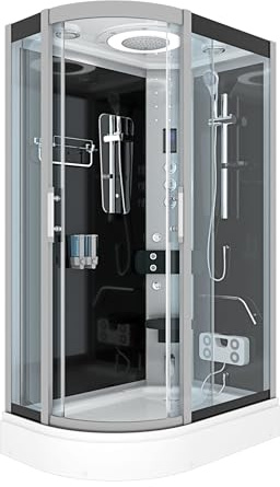 AcquaVapore Duschkabine Komplettdusche Fertigdusche Dusche D60-73T1L-EC 120x80 cm mit 2K Scheiben Versiegelung