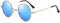 JoXiGo Lunettes de Soleil Polarisées Ronde Homme Femme UV400 Lunettes Rétro Vintage Cadre Métallique
