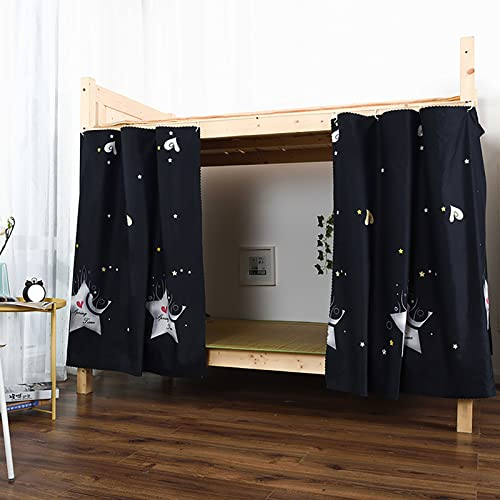 FakeFace 1pcs 1.2m(H) Bettvorhang Vorhang Hochbett Schlafzelt Staubdicht Bett Zelt Vorhang Kinderbett Etagenbett Schlaf Privatsphäre Vorhänge für Studentenwohnheim Kinderzimmer,Galaxie-Muster