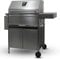Schickling Premio XL III Allrounder - Holzkohlegrill Grillwagen aus Edelstahl mit doppelwandigen Grilldeckel & Unterschrank - Made in Germany: 5-Fach verstellbar, 4-teiliger Rost, Grillfläche:71x43cm